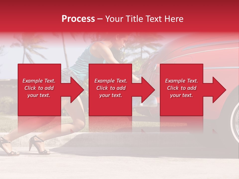 Red Street Broken Down PowerPoint Template