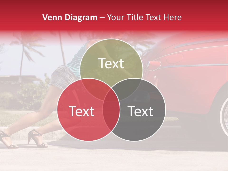 Red Street Broken Down PowerPoint Template