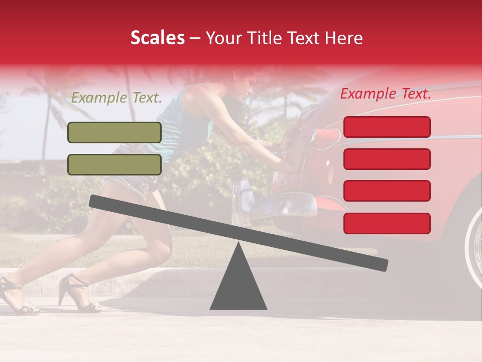 Red Street Broken Down PowerPoint Template