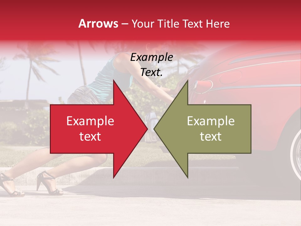 Red Street Broken Down PowerPoint Template
