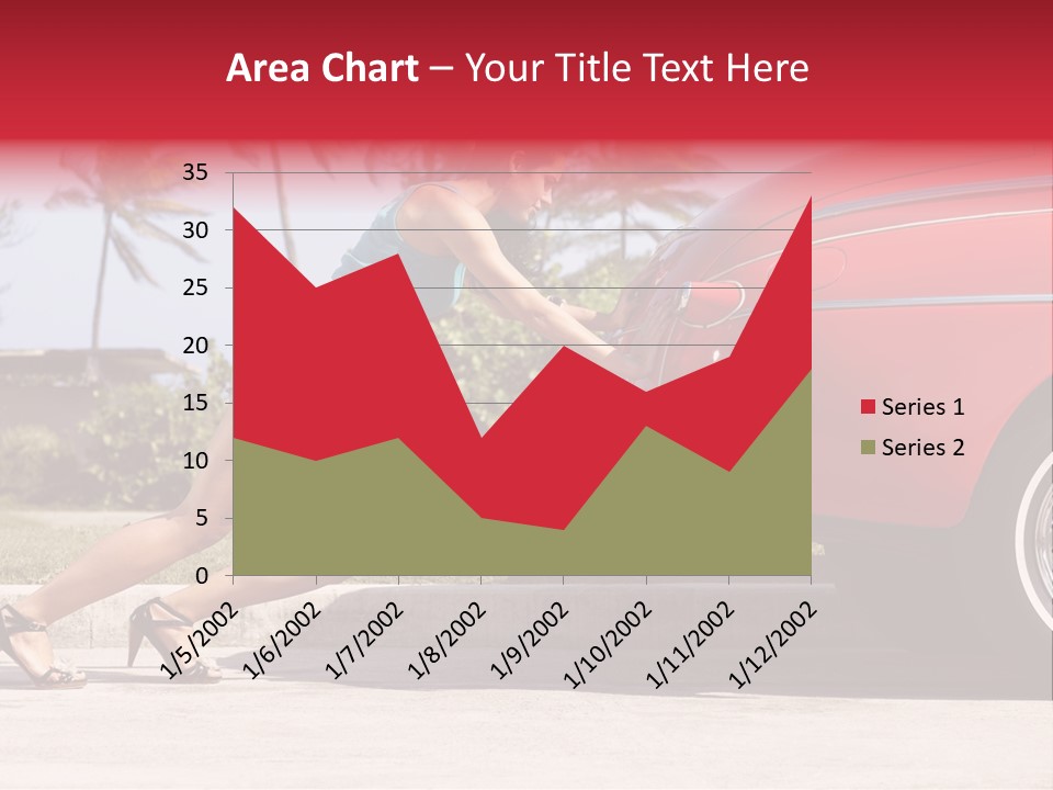 Red Street Broken Down PowerPoint Template