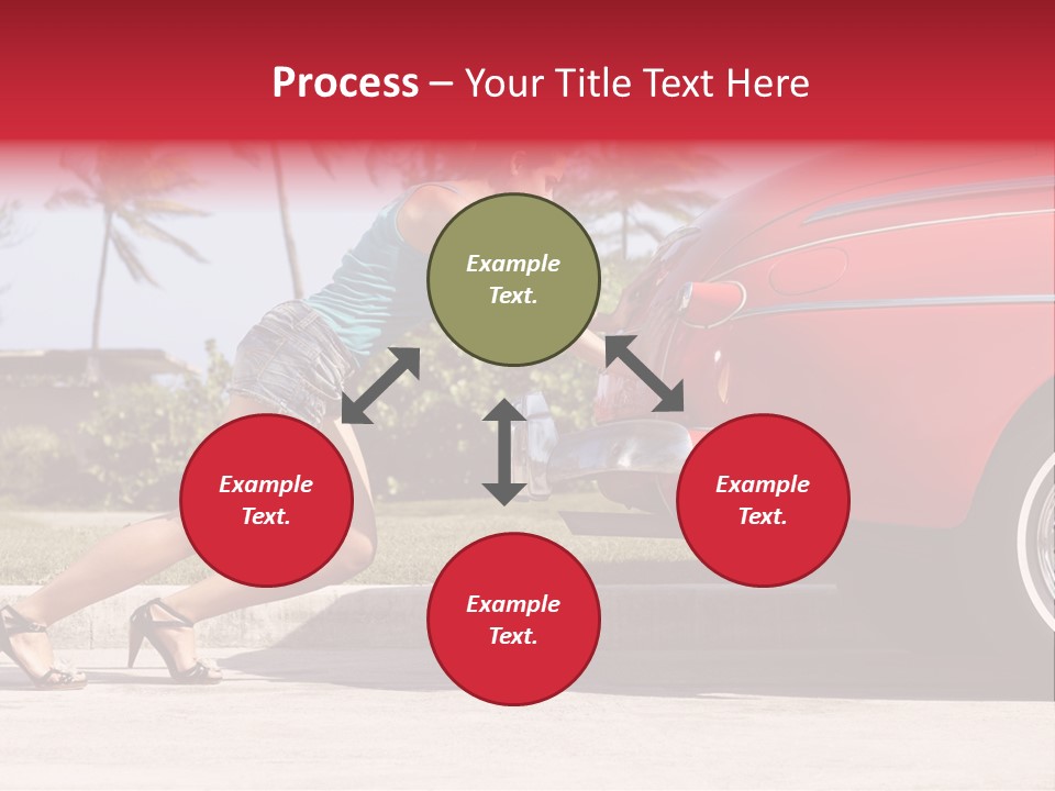 Red Street Broken Down PowerPoint Template