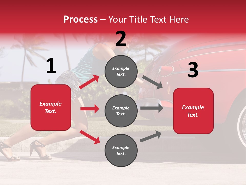 Red Street Broken Down PowerPoint Template