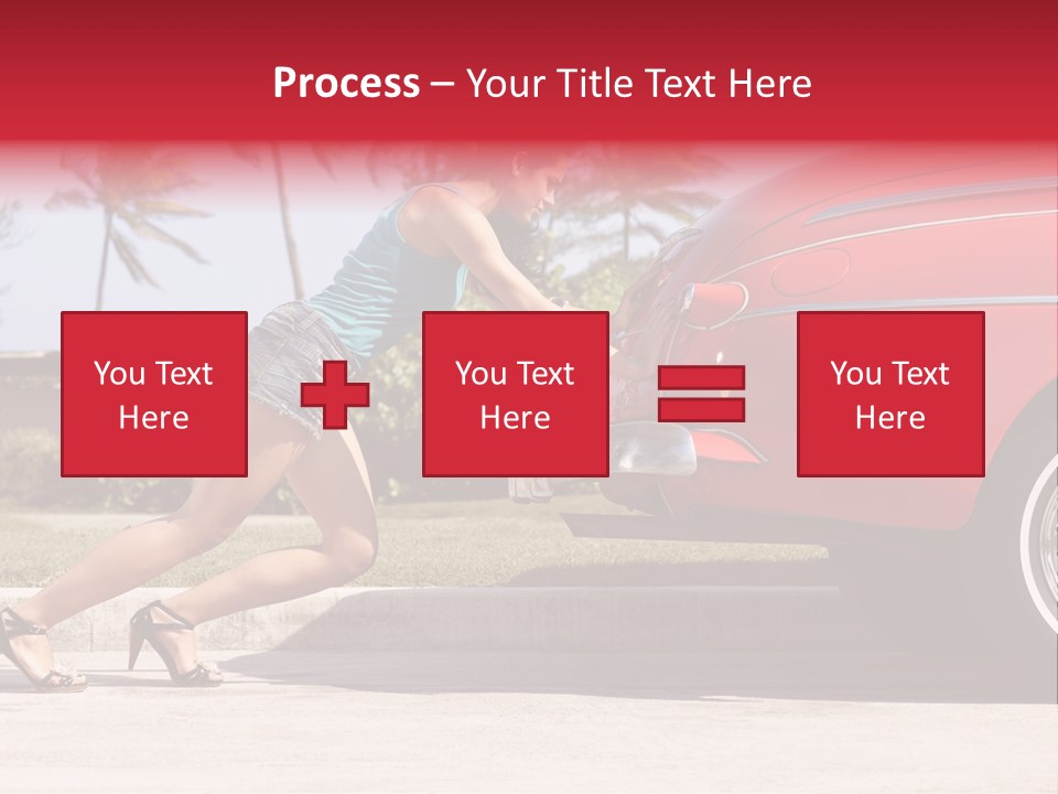 Red Street Broken Down PowerPoint Template