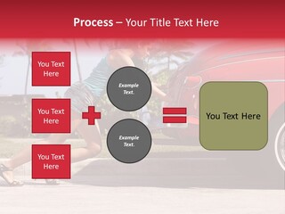 Red Street Broken Down PowerPoint Template