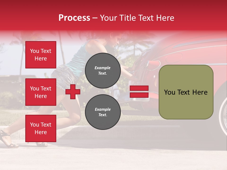Red Street Broken Down PowerPoint Template