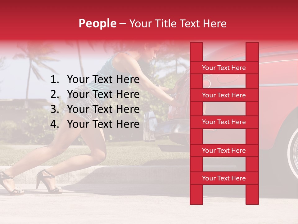 Red Street Broken Down PowerPoint Template
