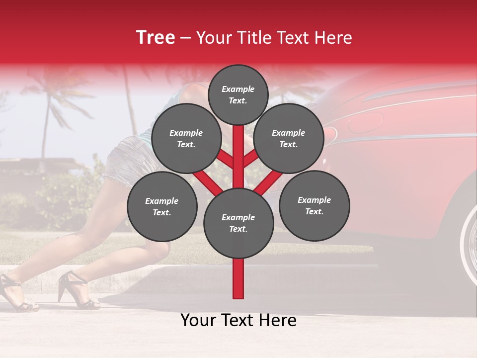 Red Street Broken Down PowerPoint Template