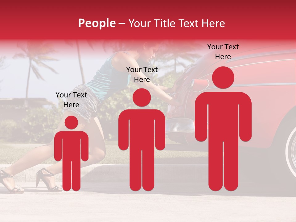 Red Street Broken Down PowerPoint Template
