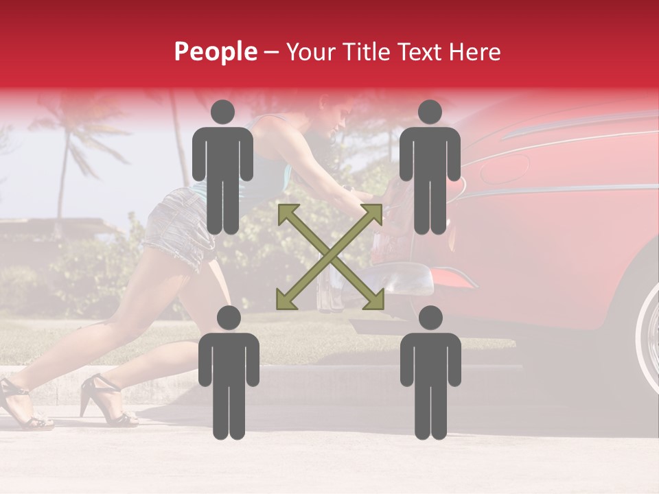 Red Street Broken Down PowerPoint Template