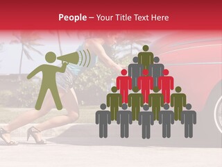 Red Street Broken Down PowerPoint Template