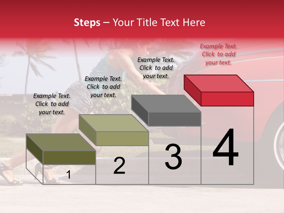 Red Street Broken Down PowerPoint Template