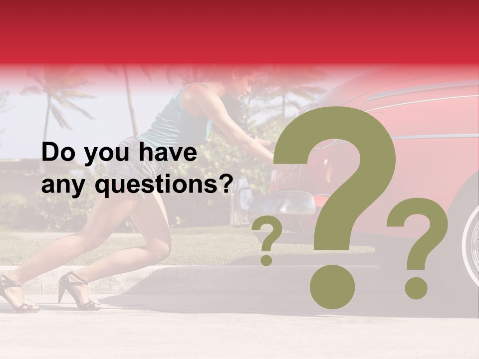 Red Street Broken Down PowerPoint Template