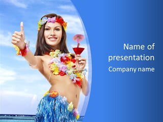 Shore Tropical Sun PowerPoint Template