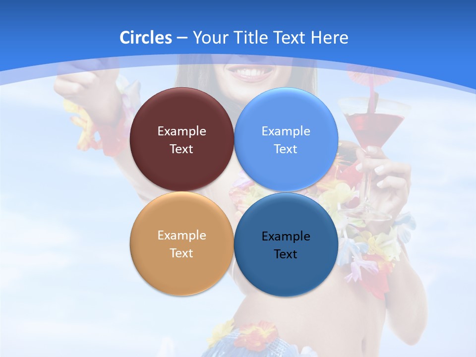 Shore Tropical Sun PowerPoint Template