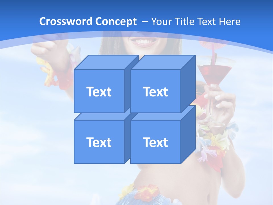 Shore Tropical Sun PowerPoint Template