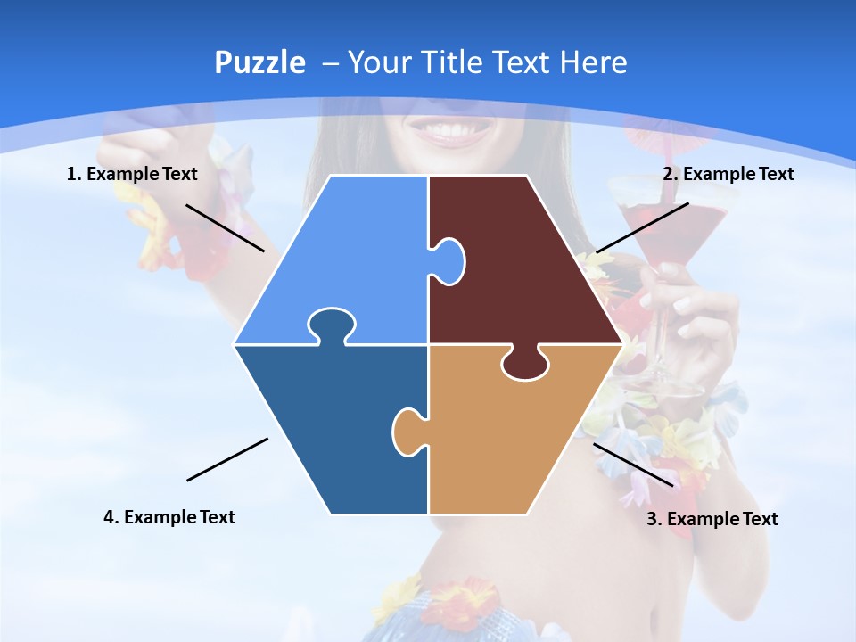 Shore Tropical Sun PowerPoint Template