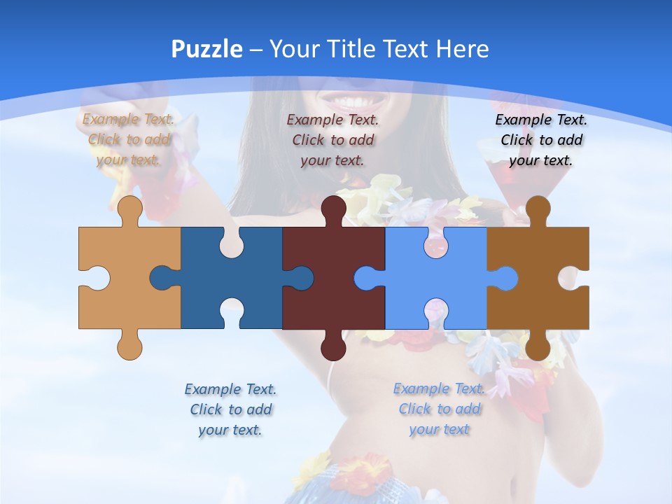 Shore Tropical Sun PowerPoint Template