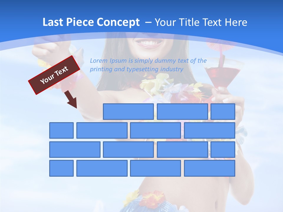 Shore Tropical Sun PowerPoint Template