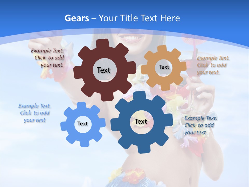 Shore Tropical Sun PowerPoint Template