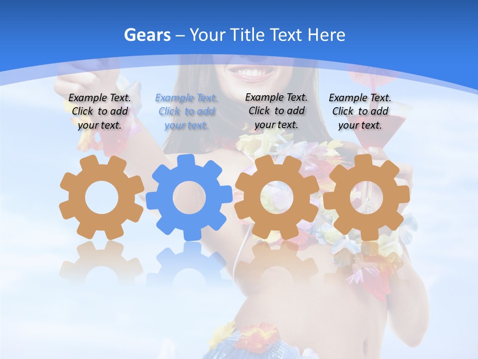 Shore Tropical Sun PowerPoint Template