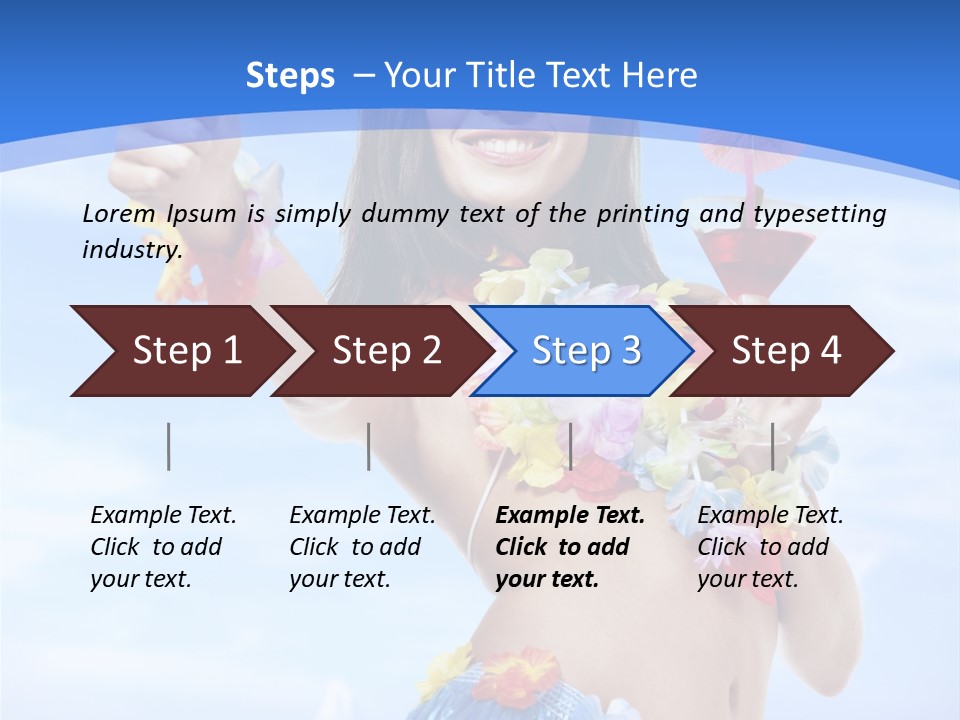 Shore Tropical Sun PowerPoint Template