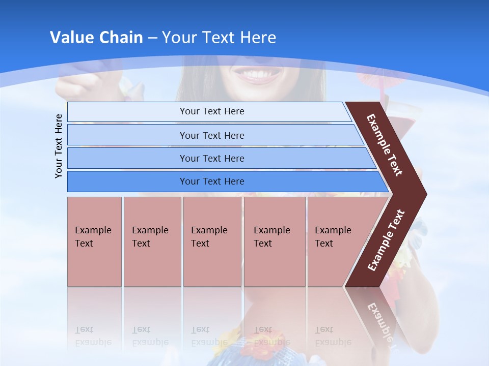 Shore Tropical Sun PowerPoint Template