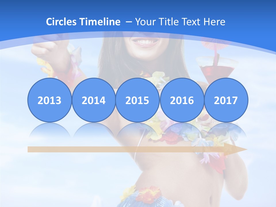 Shore Tropical Sun PowerPoint Template