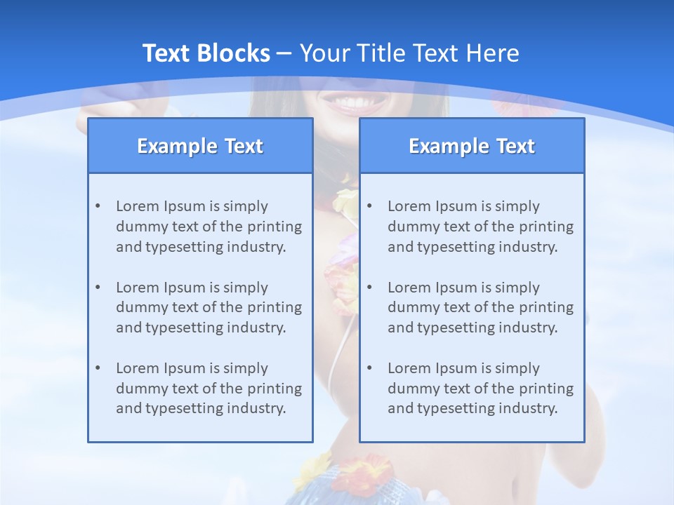 Shore Tropical Sun PowerPoint Template