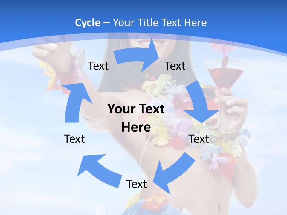 Shore Tropical Sun PowerPoint Template