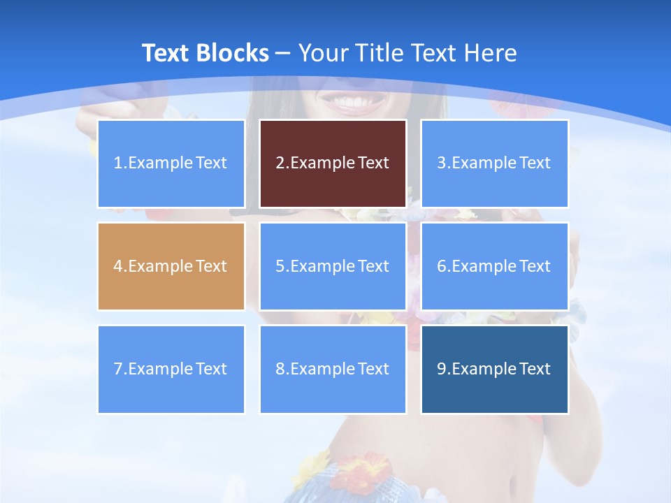 Shore Tropical Sun PowerPoint Template