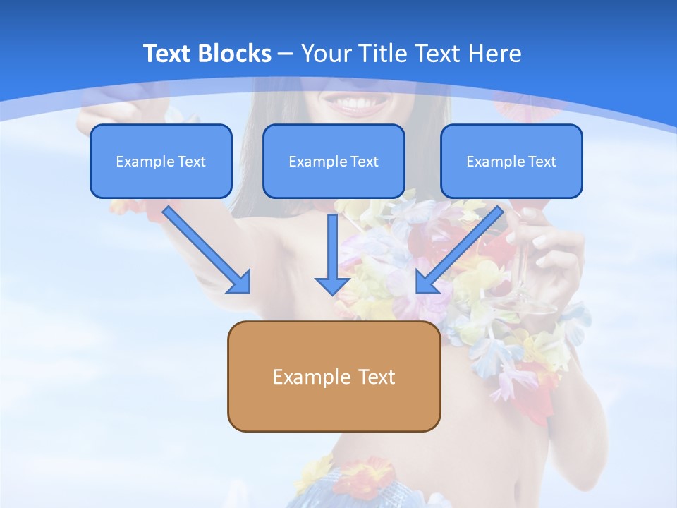 Shore Tropical Sun PowerPoint Template