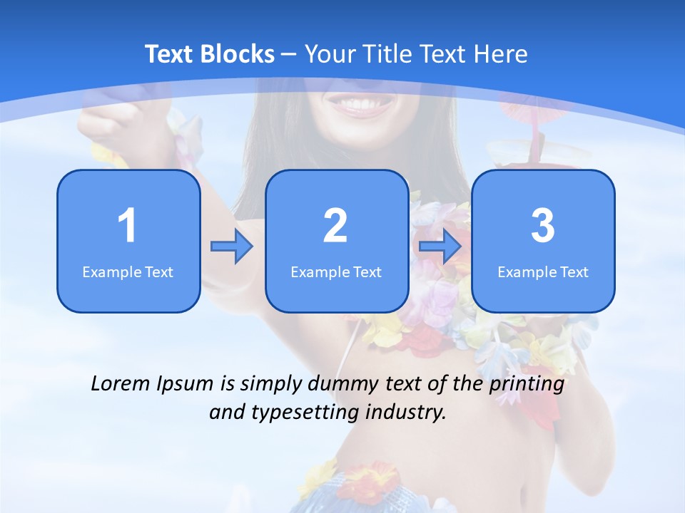 Shore Tropical Sun PowerPoint Template
