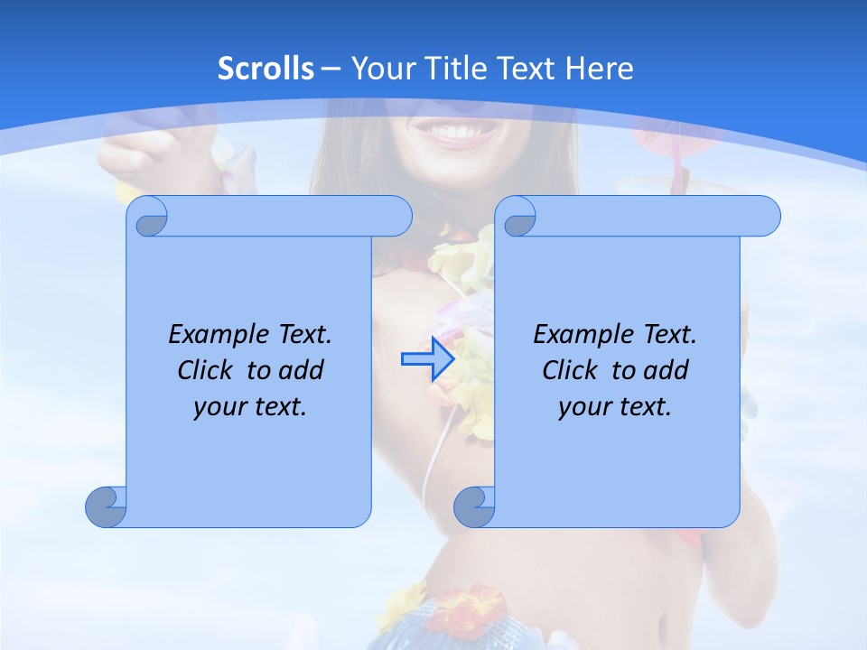 Shore Tropical Sun PowerPoint Template