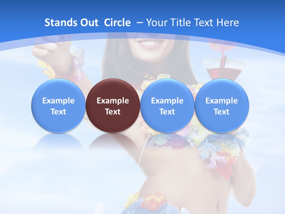 Shore Tropical Sun PowerPoint Template