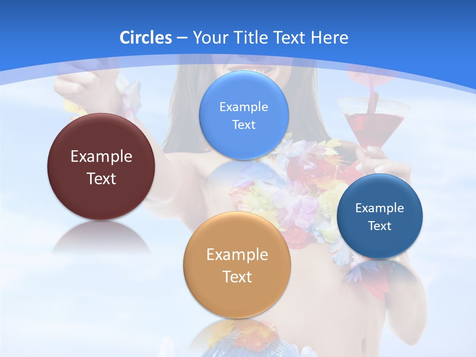 Shore Tropical Sun PowerPoint Template