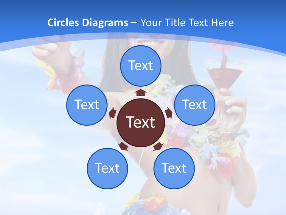 Shore Tropical Sun PowerPoint Template