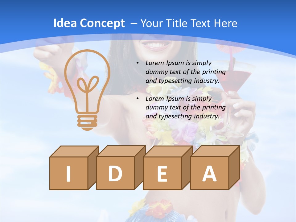 Shore Tropical Sun PowerPoint Template