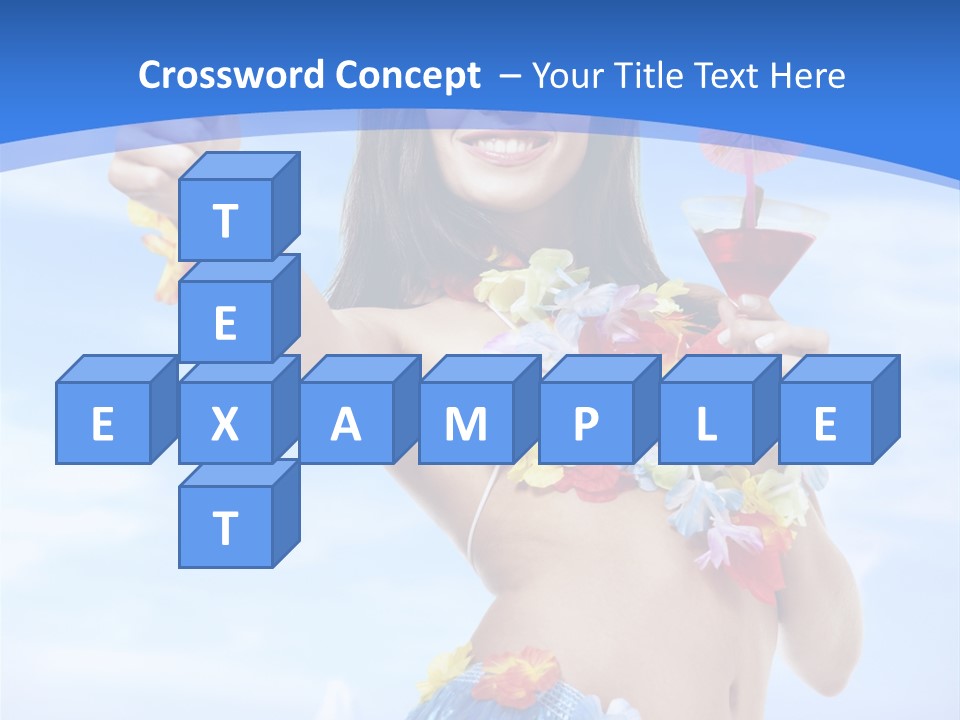 Shore Tropical Sun PowerPoint Template