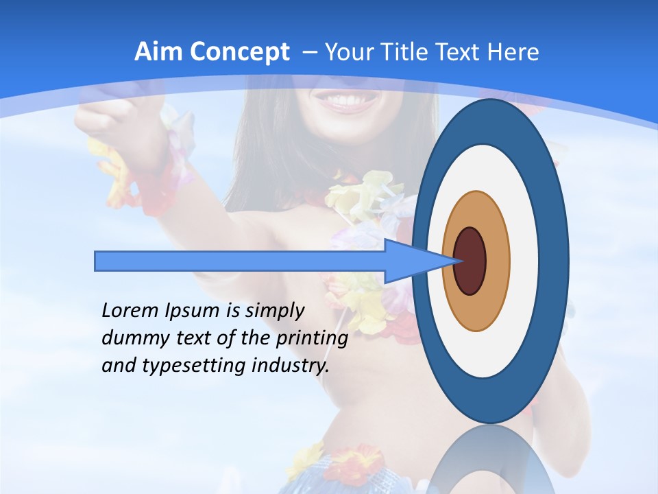 Shore Tropical Sun PowerPoint Template