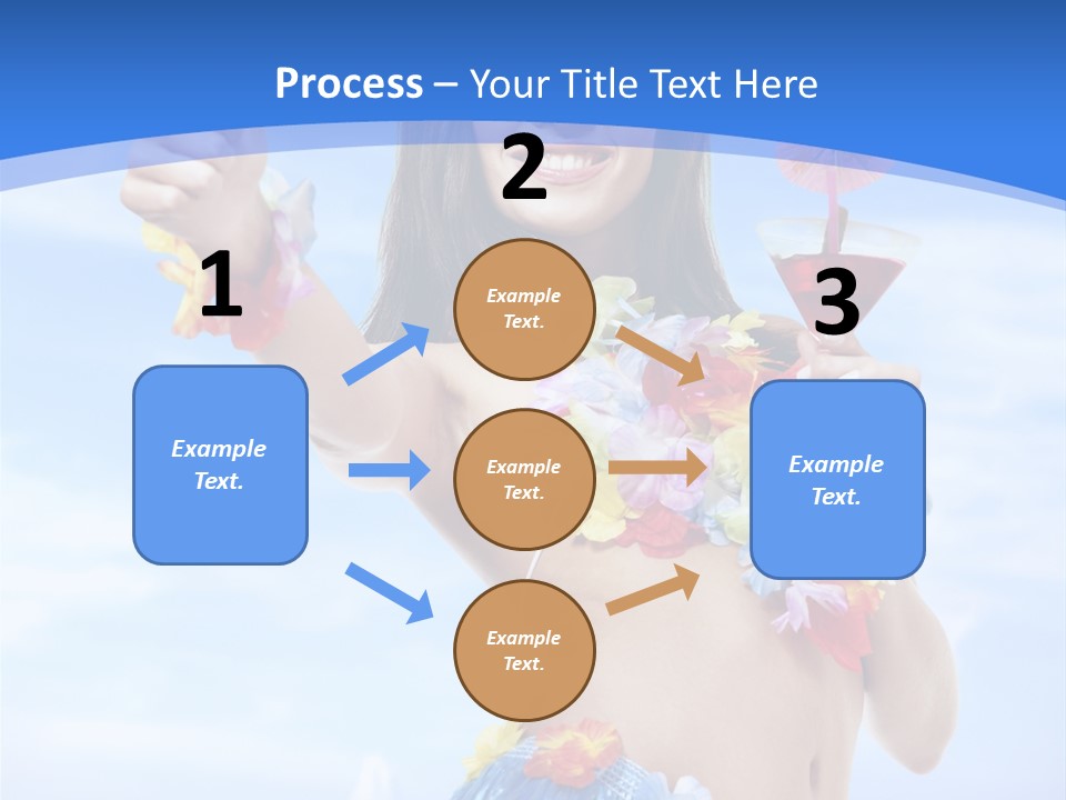 Shore Tropical Sun PowerPoint Template