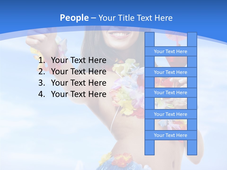 Shore Tropical Sun PowerPoint Template