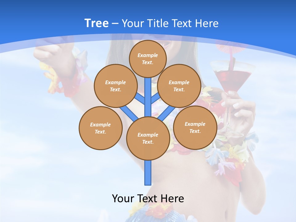 Shore Tropical Sun PowerPoint Template