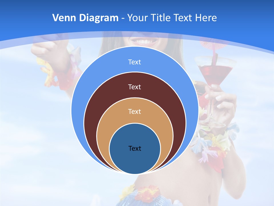 Shore Tropical Sun PowerPoint Template