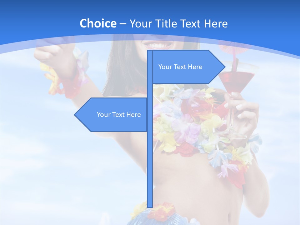 Shore Tropical Sun PowerPoint Template