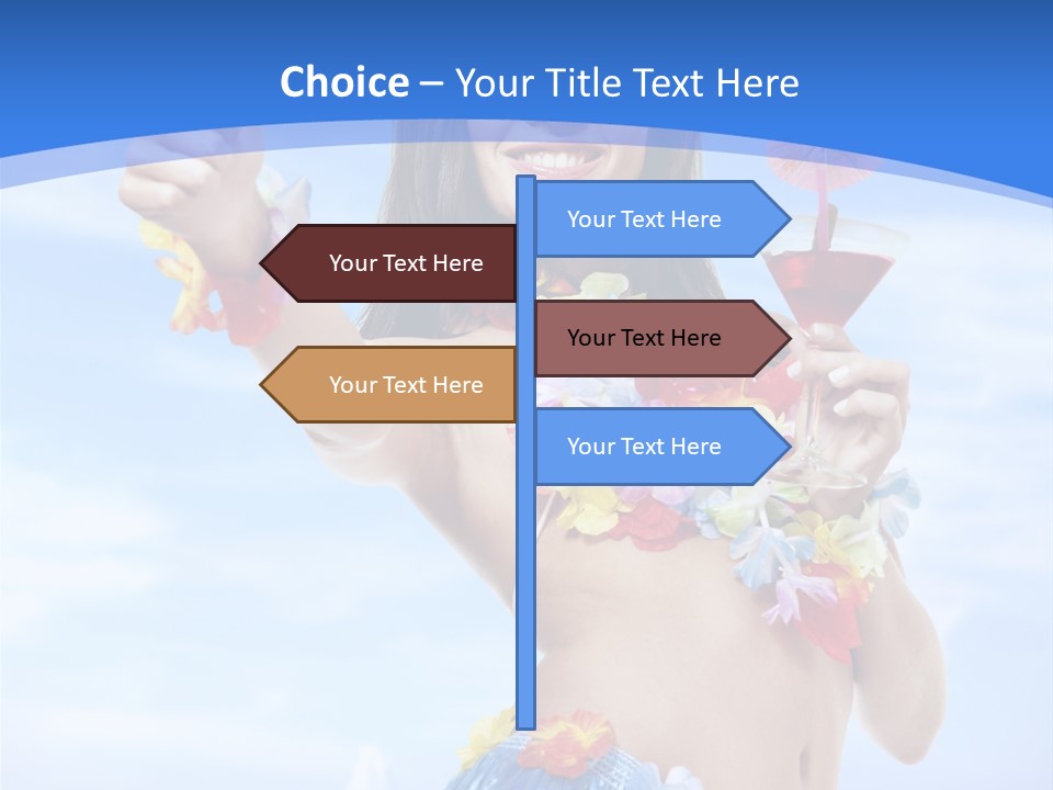 Shore Tropical Sun PowerPoint Template