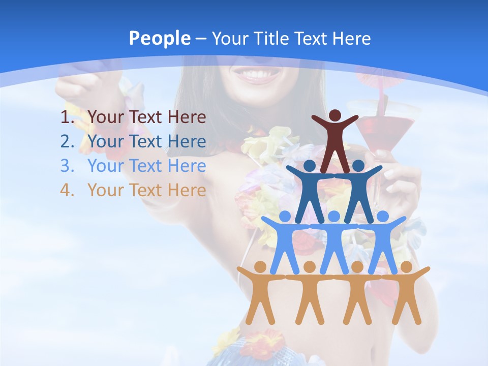 Shore Tropical Sun PowerPoint Template