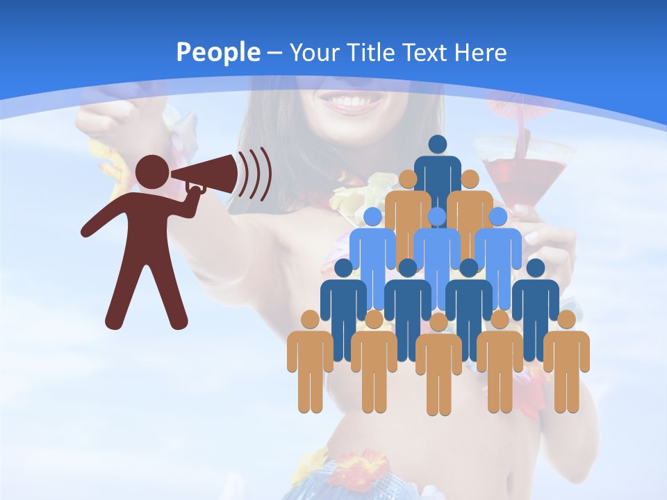 Shore Tropical Sun PowerPoint Template