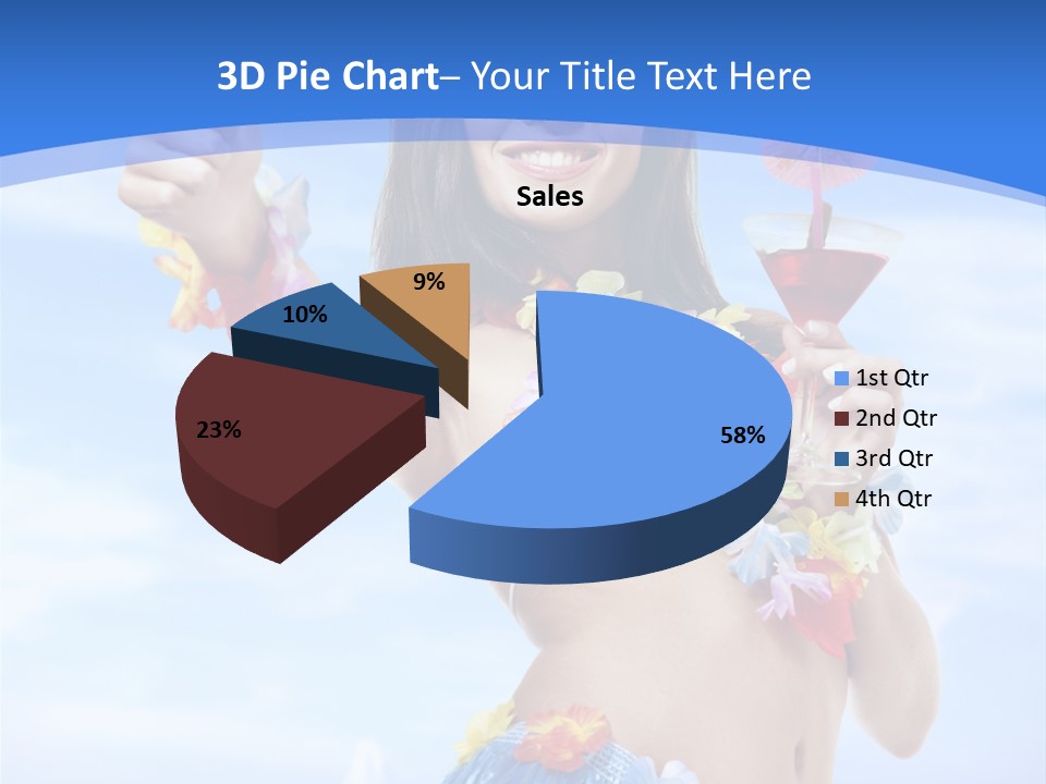 Shore Tropical Sun PowerPoint Template