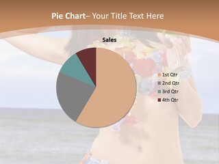 Woman Ocean Straw PowerPoint Template